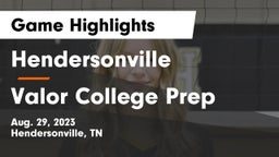 Hendersonville  vs Valor College Prep Game Highlights - Aug. 29, 2023