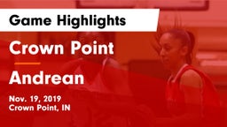 Crown Point  vs Andrean  Game Highlights - Nov. 19, 2019