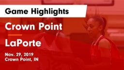 Crown Point  vs LaPorte  Game Highlights - Nov. 29, 2019