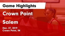 Crown Point  vs Salem Game Highlights - Dec. 27, 2019