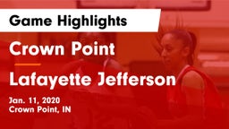 Crown Point  vs Lafayette Jefferson  Game Highlights - Jan. 11, 2020