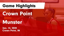 Crown Point  vs Munster  Game Highlights - Jan. 14, 2020