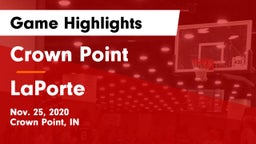 Crown Point  vs LaPorte  Game Highlights - Nov. 25, 2020