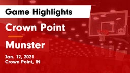 Crown Point  vs Munster  Game Highlights - Jan. 12, 2021