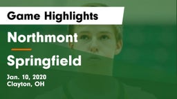 Northmont  vs Springfield  Game Highlights - Jan. 10, 2020