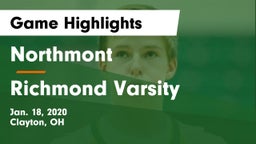 Northmont  vs Richmond Varsity Game Highlights - Jan. 18, 2020