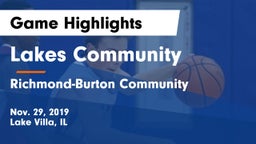 Lakes Community  vs Richmond-Burton Community  Game Highlights - Nov. 29, 2019