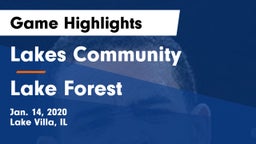 Lakes Community  vs Lake Forest  Game Highlights - Jan. 14, 2020
