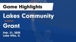 Lakes Community  vs Grant  Game Highlights - Feb. 21, 2020