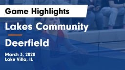 Lakes Community  vs Deerfield  Game Highlights - March 3, 2020