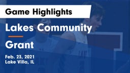 Lakes Community  vs Grant  Game Highlights - Feb. 23, 2021