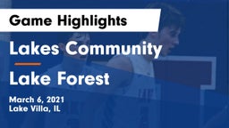 Lakes Community  vs Lake Forest  Game Highlights - March 6, 2021