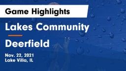 Lakes Community  vs Deerfield  Game Highlights - Nov. 22, 2021