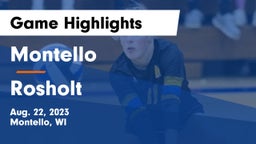 Montello  vs Rosholt  Game Highlights - Aug. 22, 2023