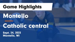 Montello  vs Catholic central Game Highlights - Sept. 24, 2023