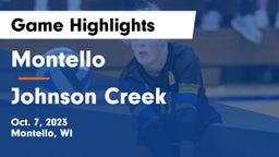 Montello  vs Johnson Creek  Game Highlights - Oct. 7, 2023