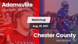 Matchup: Adamsville High vs. Chester County  2017