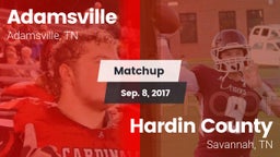 Matchup: Adamsville High vs. Hardin County  2017