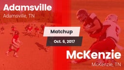Matchup: Adamsville High vs. McKenzie  2017