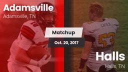 Matchup: Adamsville High vs. Halls  2017