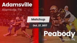 Matchup: Adamsville High vs. Peabody  2017