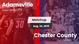 Matchup: Adamsville High vs. Chester County  2018