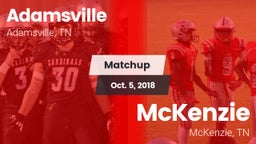Matchup: Adamsville High vs. McKenzie  2018