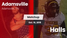 Matchup: Adamsville High vs. Halls  2018