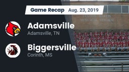 Recap: Adamsville  vs. Biggersville  2019