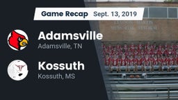 Recap: Adamsville  vs. Kossuth  2019