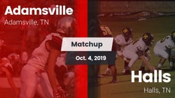 Matchup: Adamsville High vs. Halls  2019