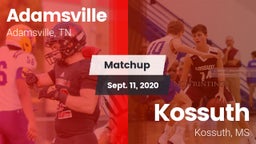 Matchup: Adamsville High vs. Kossuth  2020