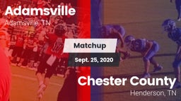 Matchup: Adamsville High vs. Chester County  2020