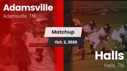 Matchup: Adamsville High vs. Halls  2020