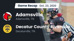 Recap: Adamsville  vs. Decatur County Riverside  2020