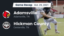 Recap: Adamsville  vs. Hickman County  2021