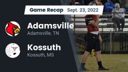 Recap: Adamsville  vs. Kossuth  2022