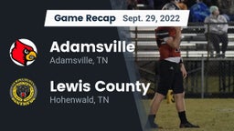 Recap: Adamsville  vs. Lewis County  2022