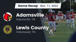 Recap: Adamsville  vs. Lewis County  2022
