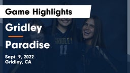 Gridley  vs Paradise  Game Highlights - Sept. 9, 2022