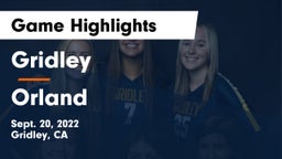 Gridley  vs Orland  Game Highlights - Sept. 20, 2022