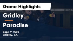 Gridley  vs Paradise  Game Highlights - Sept. 9, 2023