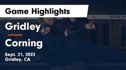 Gridley  vs Corning  Game Highlights - Sept. 21, 2023