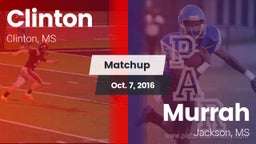 Matchup: Clinton  vs. Murrah  2016