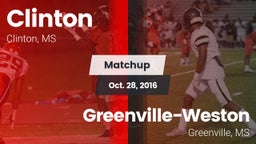 Matchup: Clinton  vs. Greenville-Weston  2016