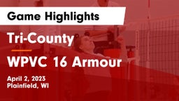 Tri-County  vs WPVC 16 Armour Game Highlights - April 2, 2023
