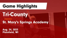 Tri-County  vs St. Mary's Springs Academy  Game Highlights - Aug. 24, 2023