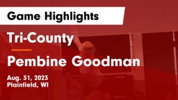 Tri-County  vs Pembine Goodman Game Highlights - Aug. 31, 2023