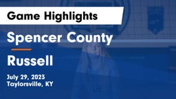 Spencer County  vs Russell  Game Highlights - July 29, 2023