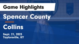Spencer County  vs Collins  Game Highlights - Sept. 21, 2023